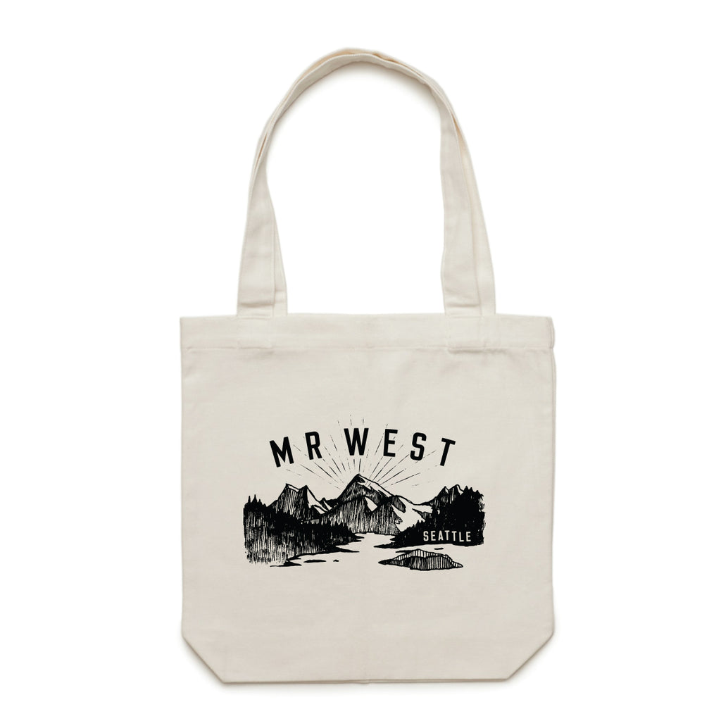 Mountains Calling Canvas Tote